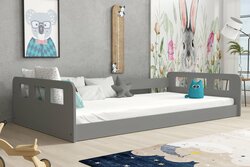 Postel Montessori Rona 180 x 80 cm + rošt ZDARMA - šedá