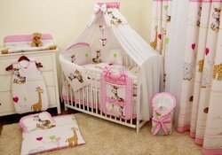 Dětské závěsy 160x150 cm - safari růžová