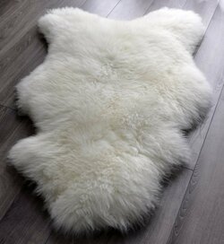 Ovčí kožešina 100% přírodní 90-100 cm  bílá