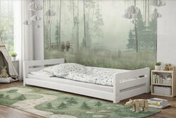 Postel z masivu Betka bílá 160/80 cm + rošt ZDARMA