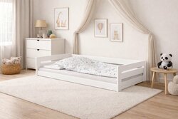 Postel z masivu Betka bílá 200/90 cm + rošt ZDARMA