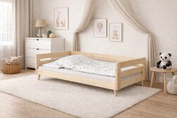 Postel z masivu Betka na nohách 160/80 cm + rošt ZDARMA