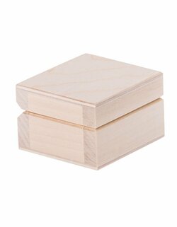 Krabička dřevěná - 6x6x3,8 cm