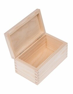 Přírodní dřevěná krabička - 16x9x8 cm Přírodní dřevěná krabička - 16x9x8 cm