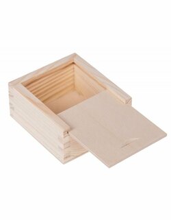 Přírodní dřevěná krabička - 30x11x3,5 cm