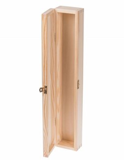 Víceúčelová přírodní dřevěná krabička - 47x8x6 cm