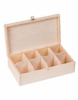 Krabička dřevěná na čaj 16,5x28,5x8 cm zapínání Krabička dřevěná na čaj 16,5x28,5x8 cm zapínání