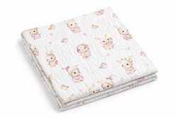 Plena bavlna potisk - Zajíček / růžová