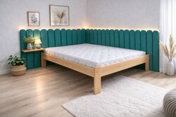 Čalouněný panel Plot 3 cm - tyrkysová 09 Čalouněný panel Plot 3 cm - tyrkysová 09