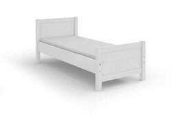 Postel z masivu Antoaneta 90x200 cm bílá + rošt ZDARMA
