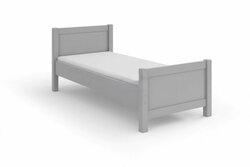 Postel z masivu Antoaneta 80x200 cm šedá + rošt ZDARMA