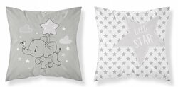 Dětský potah na polštář 40x40 cm / Little Star Sloník / šedá
