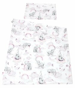 Povlečení 100/160 cm + 50/60 cm slůně růžová
