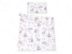Povlečení do postýlky 120/90 cm - slůně růžová