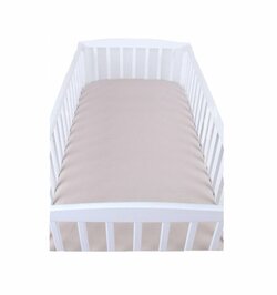 Mušelínové prostěradlo s gumkou 60x120 cm - béžová