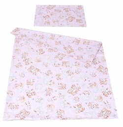 Povlečení do postýlky 120/90 cm - mazlíčci růžoví