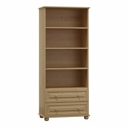 Policový regál - vitrína z masivu borovice 69 42/190/42 cm