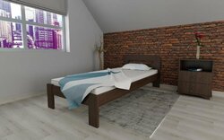 Postel z masivu Šárka 90x200 cm ořech + rošt ZDARMA