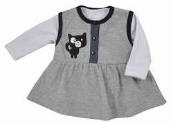 Kojenecké šatičky s tričkem - kočička