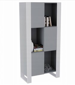 Skříň Aspect - šedá / bílá Skříň Aspect - šedá / bílá