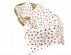 Polštářek + deka do kočárku mušelín - jahody