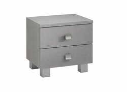 Noční stolek z masivu Leontýna - smrk/ šedá