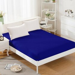 Jersey prostěradlo s gumkou 140/200 cm ECONOMY - tmavě modrá Jersey prostěradlo s gumkou 140/200 cm ECONOMY - tmavě modrá