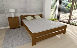 Zvýšená postel z masivu Halina 160x200 cm dub + rošt ZDARMA