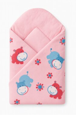 Zavinovačka hroch růž. bavlna-fleece Zavinovačka hroch růž. bavlna-fleece