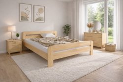 Zvýšená postel z masivu Andula 160x200 cm + matrace Diana 12 cm + rošt ZDARMA