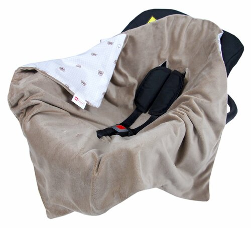 Oboustranná deka do kočárku minky 80x80 cm - medvědi