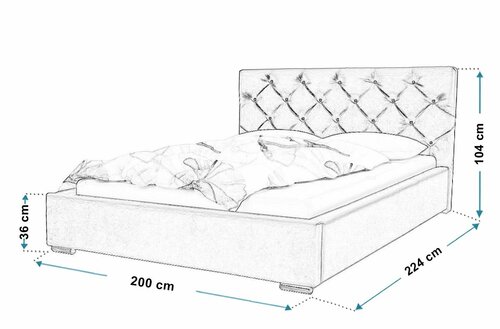 Čalouněná postel Verona 180/200 cm s úložným prostorem kronos