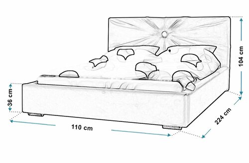 Čalouněná postel Siena 90/200 cm s úložným prostorem kronos