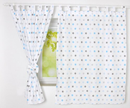 Dětské závěsy 120x160 cm s modrými hvězdami