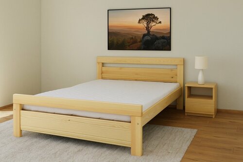 Postel z masivu borovice 3,5 cm Tilo 160x200 cm + rošt ZDARMA