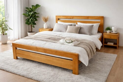 Postel z masivu borovice Amor 120x200 cm olše + rošt ZDARMA 