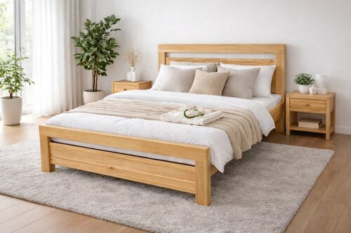 Postel z masivu borovice 3,5 cm Tilo 160x200 cm + rošt ZDARMA 