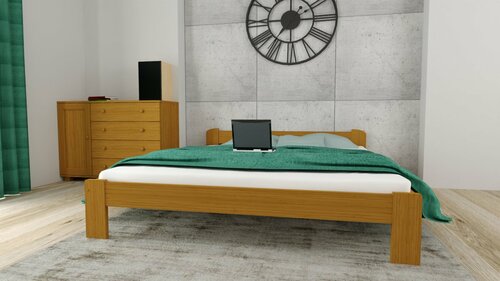 Postel z masivu Anetka 180 x 200 cm olše + rošt ZDARMA