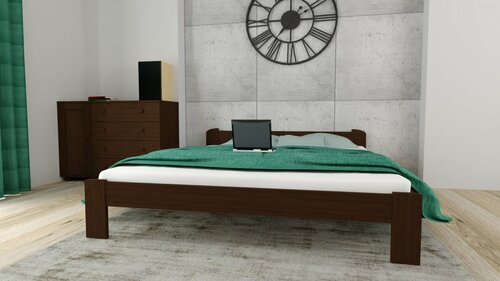 Postel z masivu Anetka 180 x 200 cm ořech + rošt ZDARMA
