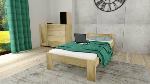 Postel z masivu Anetka 80 x 200 cm + matrace Relax + rošt ZDARMA