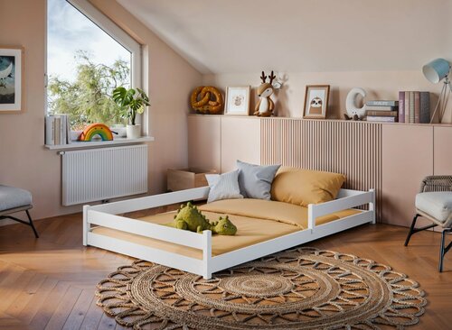 Dětská montessori postel Axel 140/200 cm bílá + rošt ZDARMA
