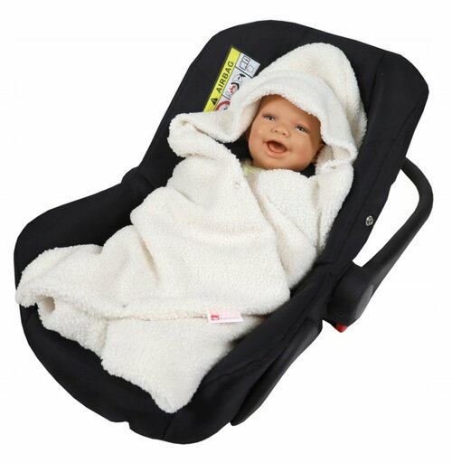 Zavinovací deka do autosedačky - ecru