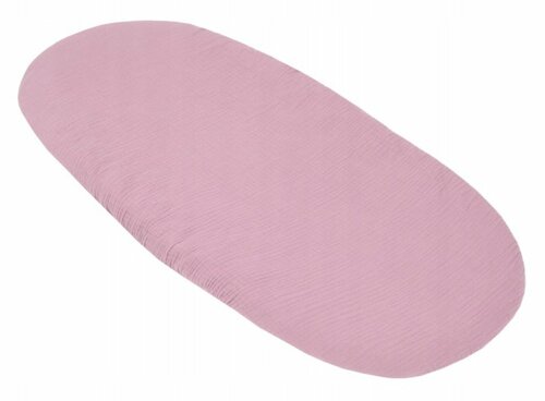 Mušelínové prostěradlo do kočárku / dárkové balení - růžový květ