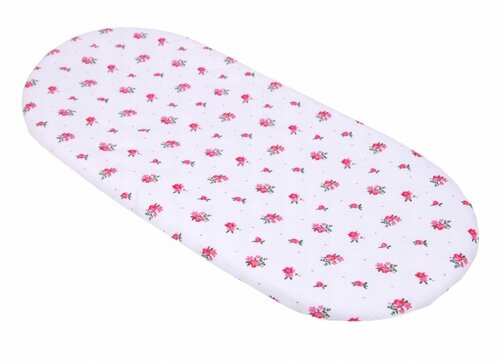 Mušelínové prostěradlo do kočárku / dárkové balení - růžový květ