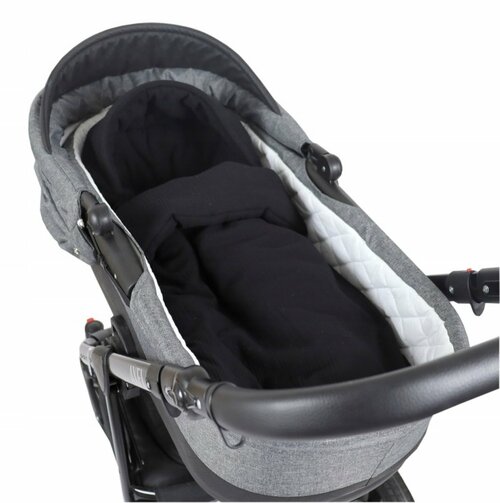 Lehký fusak z mušelínové bavlny / černá