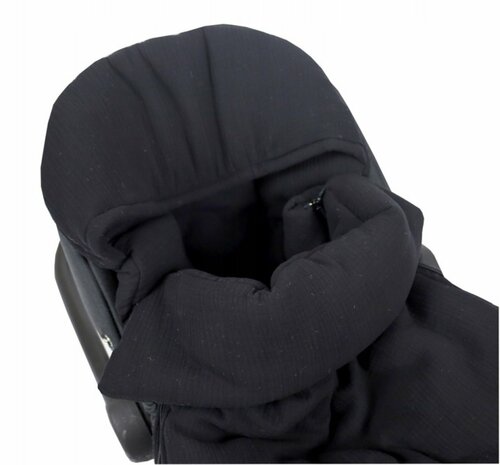 Lehký fusak z mušelínové bavlny / černá