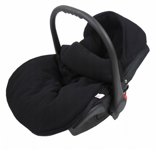 Lehký fusak z mušelínové bavlny / černá