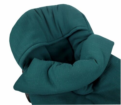 Lehký fusak z mušelínové bavlny / tmavě zelená