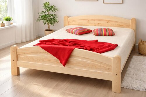 Postel z masivu borovice Bella 160x200 cm + rošt ZDARMA