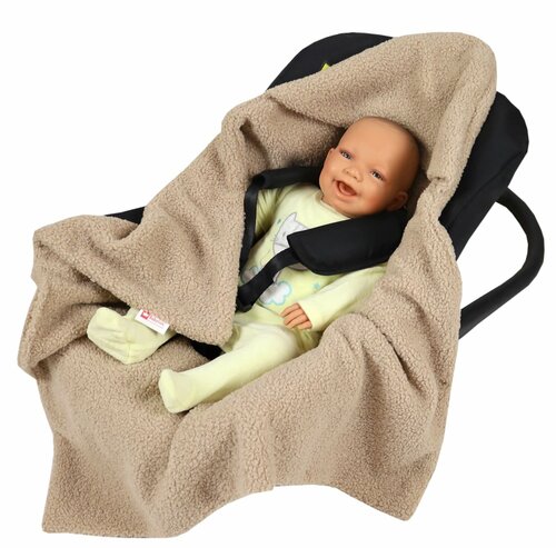 Zavinovací deka do autosedačky - béžová